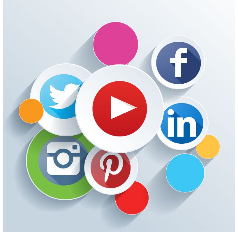 video sharing social media icons