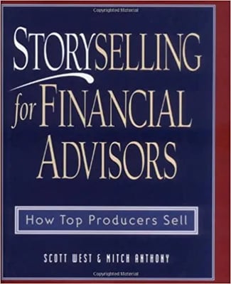 book cover for story telling for financial advisors