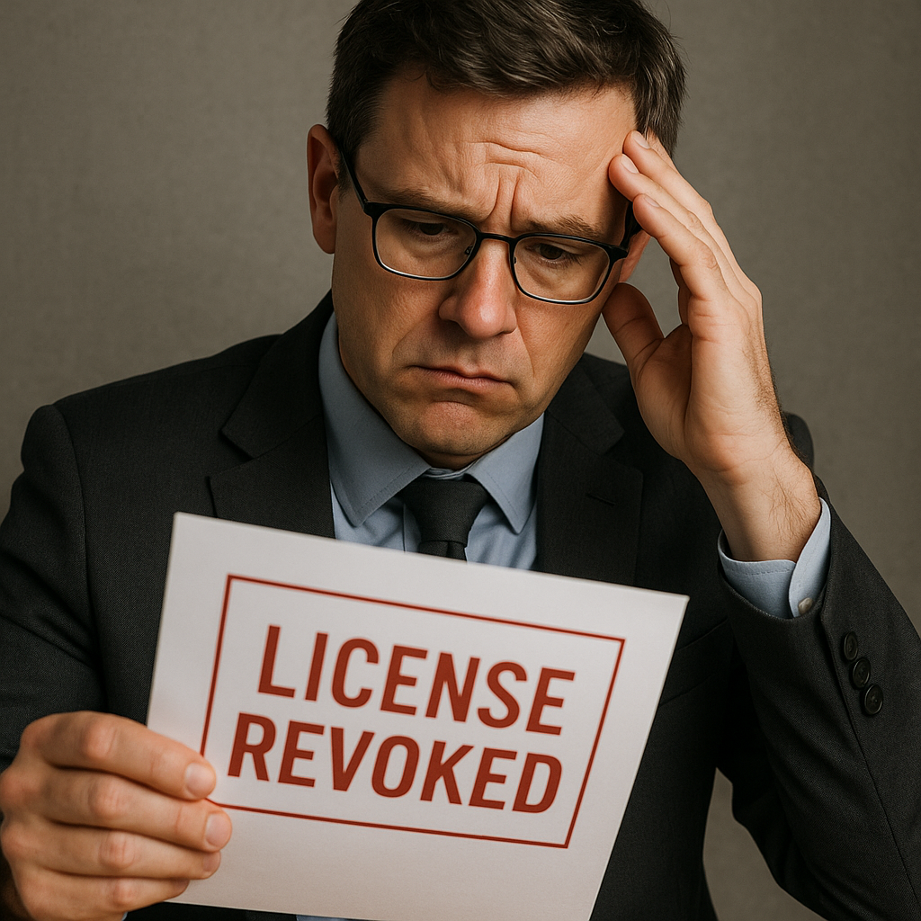 a financial advisor who has lost his license